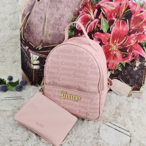 Juicy Couture Pink Backpack with small pouch NWT